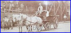 Big Antique Photograph 1902 CHICAGO FIRE building RUINS cabinet Picture OLD VTG