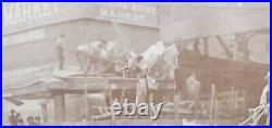 Big Antique Photograph 1902 CHICAGO FIRE building RUINS cabinet Picture OLD VTG