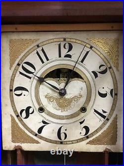 Birge Mallory Antique 8 Day Picture Clock, Cherry