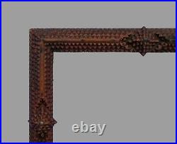 Black Forest / TRAMP ART PICTURE FRAME 19th century (# 14025)