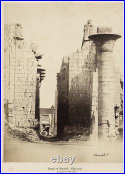 C. 1870 Photo Egypt Hammerschmidt Ruins Temple Karnak