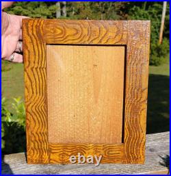 C1870 Outstanding American Faux Wood Grain Painted Folk Art 7 x 9 Tintype Frame
