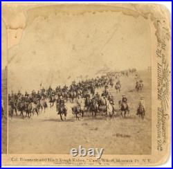 C1900's Very Rare Real Photo Stereoview Card Col Roosevelt and His Rough Riders