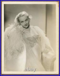CAROLE LOMBARD Risque Revealing Negligee White Woman 1933 Sexy Glamour Photo