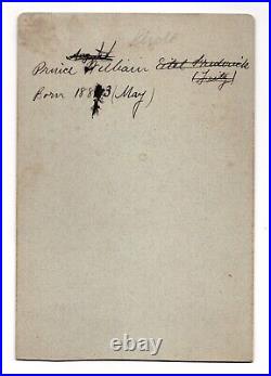 CIRCA 1880s CABINET CARD PRINCE EITEL FRIEDRICH OF PRUSSIA BERLIN GERMANY