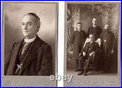 CIRCA 1890s 2 CABINET CARDS ARCHBISHOP OF OREGON CATHOLIC PRIESTS CHRISTIAN