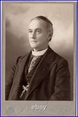 CIRCA 1890s 2 CABINET CARDS ARCHBISHOP OF OREGON CATHOLIC PRIESTS CHRISTIAN