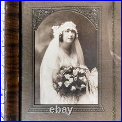 Cabinet Card Photograph Wedding Triptych Antique Framed