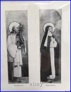 Catholic Print Picture Order Of Saint Dominic All Ye Saints Vintage Wood Frame