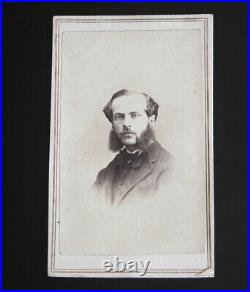 Charles Wright CDV Albumen Print Portrait 1860s BOGARDUS NY Antique