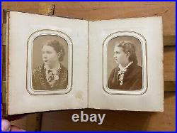 Civil War Era Album Tintypes CDV Photos Leather Gilded