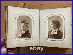 Civil War Era Album Tintypes CDV Photos Leather Gilded