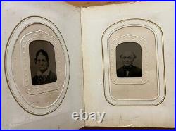 Civil War Era Album Tintypes CDV Photos Leather Gilded