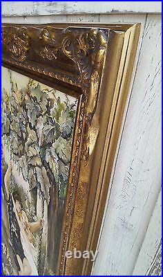 Colonial Style Wood Picture Frame, gold leaf frame, custom ORNATE FRAME