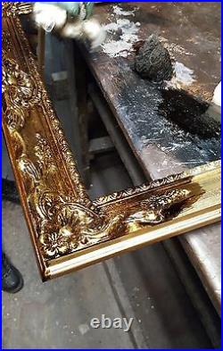 Colonial Style Wood Picture Frame, gold leaf frame, custom ORNATE FRAME