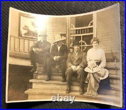 Early Antique Fishing Original Old Photo Fisherman Snapshot Photograph Woman Vtg