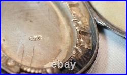 Edwardian Sterling Large Engraved Locket and Book Chain Birmingham Dated 1906