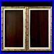 Faux-Bamboo-Gilt-Wood-Picture-Frame-Pair-28x16-Gold-Hollywood-Regency-Vtg-01-iky