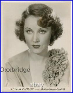 Fay Wray Doctor X 1932 Horror Film First National Original Portrait Photo J5587