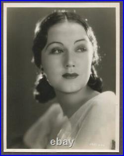 Fay Wray Stunning Art Deco Portrait 1928 Columbia Pictures LINEN BACK Photo 2919