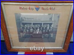 Framed Antique Vintage Oxford City Bowls Club Old School Team Photograph