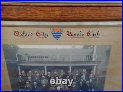 Framed Antique Vintage Oxford City Bowls Club Old School Team Photograph