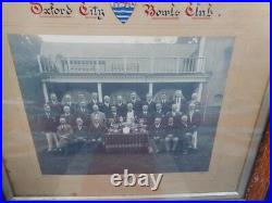 Framed Antique Vintage Oxford City Bowls Club Old School Team Photograph