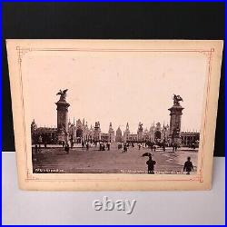 France PARIS Photo EXPOSITION UNVERSSELLE 1900 PONT ALEXANDRE Vintage Antique £