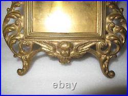 French Standing Brass picture frame Ornate Cherub Angel 12x8