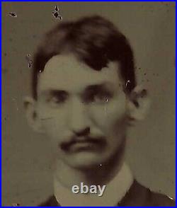 Gay Interest Butcher Holding Hands Antique Tintype Photograph Chopper Tool