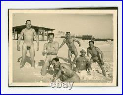 German WW2 1930s Era Photo Nude Naked Male Soldiers Gay Interest Vtg Antique Pic