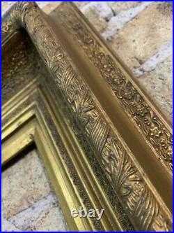 Gold Gilt & Ornate Gesso Detail Wooden Vintage Picture Frame, Chunky & Large