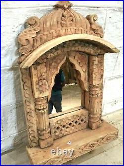 Hand carved Wooden Vintage Style Mehrab Timber Frame for Photos Mirror or Wall A