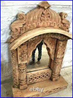 Hand carved Wooden Vintage Style Mehrab Timber Frame for Photos Mirror or Wall A