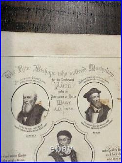 Hard to Find 1860s Composite CDV Protestant Martyr Bishops Under Queen Mary