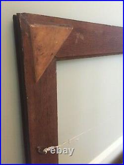 Huge Vintage Antique Oak Picture Frame Wooden 1940s Giant Extra Large Menu 113cm