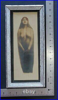 Hypnotic Rare Original 1914 Nude Kaloma Josephine Earp Hand Tinted Framed Photo