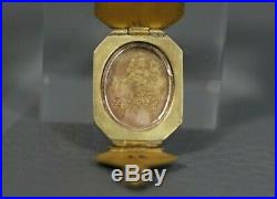 Imperial Russian 56 Gold Locket Pendant Ruby Pearl Sapphire Photo witht Box
