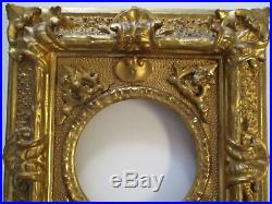 Incredible Antique Frame Ornate Gold For Circular Painting Or Photograph Small