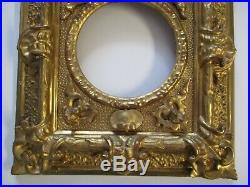 Incredible Antique Frame Ornate Gold For Circular Painting Or Photograph Small