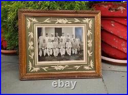 Indian Old Vintage Men Wearing Turban Photograph Print Wooden Framed Hanging