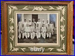 Indian Old Vintage Men Wearing Turban Photograph Print Wooden Framed Hanging