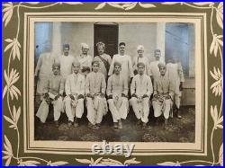 Indian Old Vintage Men Wearing Turban Photograph Print Wooden Framed Hanging