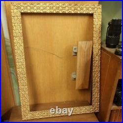 LARGE 19 c. Picture Frame Ornate Gilt Wood & Gesso Gold Painting Mirror Antique