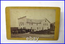 Lakeville Minnesota Hotel Antique Cabinet Photograph c1880 Town Photo Settlers