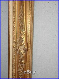 Large 38Tall Vintage French Provincial Gold Ornate Picture Frame Made in Mexico