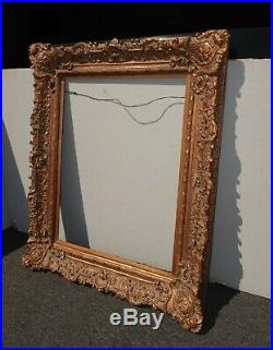 Large 55H Ornate Vintage French Provincial Louis XVI Rococo Gold Picture Frame