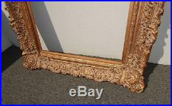 Large 55H Ornate Vintage French Provincial Louis XVI Rococo Gold Picture Frame