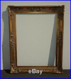 Large 58x44 Vintage French Provincial Ornate Gold Picture Frame