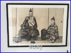 Large Antique Exhibition Photograph Of A Japaneses Samurai Circa 1920